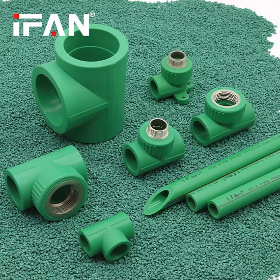 Ifan Free Sample PPR Pipe Fittings Plastic Reducing Tee Elbow High Pressure PPR Pipe Coupling for Water Supply