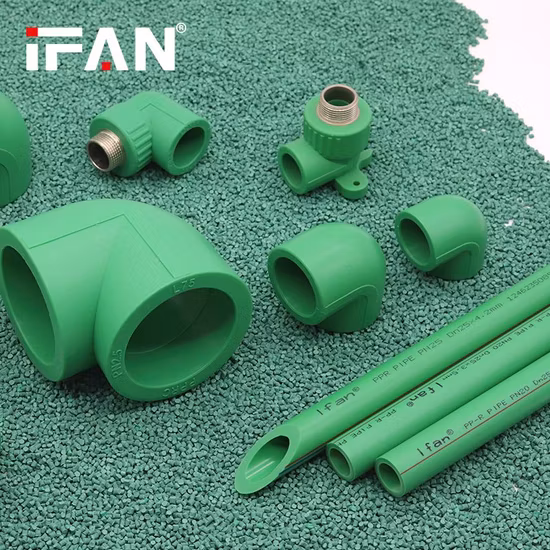 Ifan Free Sample PPR Pipe Fittings Plastic Reducing Tee Elbow High Pressure PPR Pipe Coupling for Water Supply
